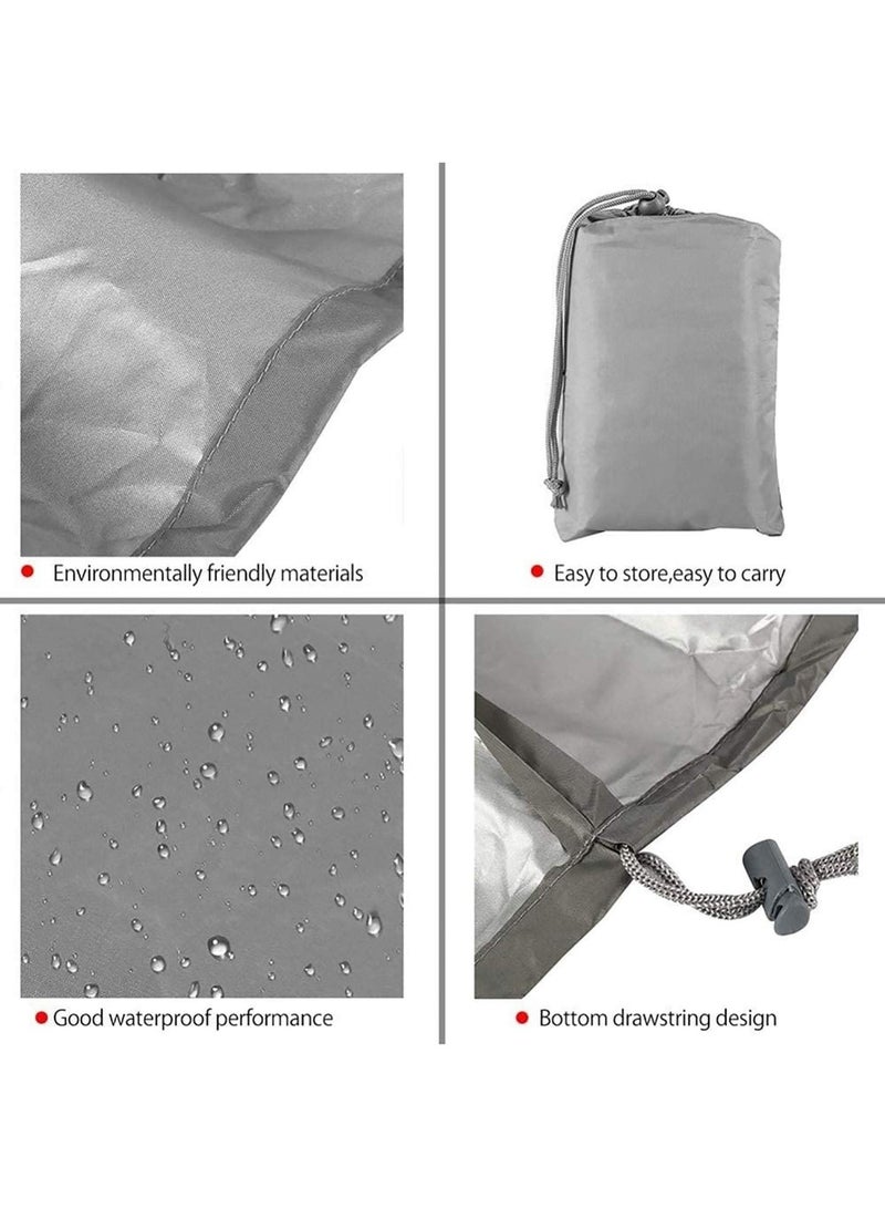 Patio Hanging Egg Chair Cover, Double 210D Fabric Oxford Waterproof Swinging Chair Cover, Veranda Patio Cocoon Egg Chair Garden Furniture Cover with Drawstring (No Chair) (190 x 115cm,Grey) - Image 3